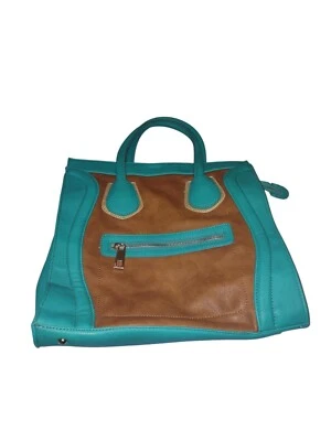 Bolso de Mano Big Buddha Cartera Turquesa Cuero Vegano Cremallera  Foto 1 de 4