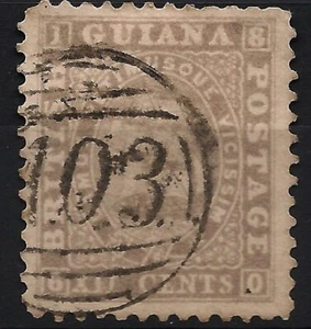Francobolli Guyana Britannica 1860 12c Marrone-Viola Usati - Foto 1 di 1