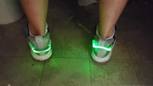 SET OF 30~GREEN LED Clip On Shoe Lights~Jogging Walking Night Safety Runners  - Picture 1 of 6