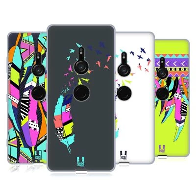 FUNDA HEAD CASE DESIGNS PLUMAS NEÓN GEL SUAVE PARA TELÉFONOS SONY 1 Foto 1 de 4