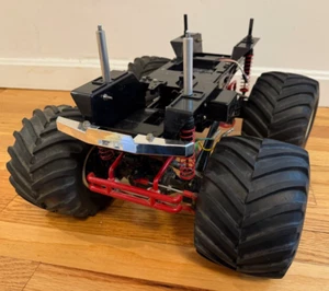 Vintage 1987 Tamiya Clod Buster Trinity Green Machine 2 Motor Set Roller Chassis - Picture 1 of 8