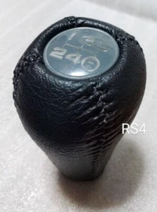 Toyota Old Car 5MT Dark Blue Genuine Leather Shift Knob AE86 At the Time - Picture 1 of 4