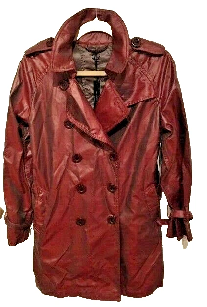 Abrigo de lluvia para mujer Tahari forrado de doble cara hasta la rodilla talla M de EE. UU. Foto 1 de 4