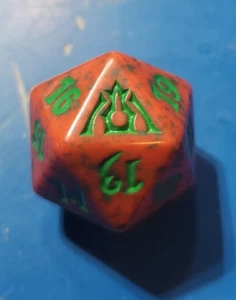 MTG TCG Spindown Life Counter Dragon's Maze Red/Green Gruul D20 - Picture 1 of 1