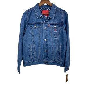 Levi's Kids Denim Trucker Jacket Size XL Bristol Medium Wash Retro 80s - Picture 1 of 7