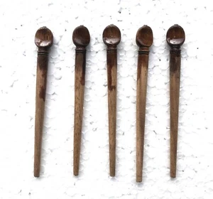 Juego de 5 clavijas Khunti simpáticas hechas en palo de rosa para sitar - Imagen 1 de 3