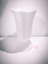 E O Brody Vintage Milk Glass (White) Fern Pedestal Vase M5200