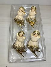 NICOL SAYRE Christmas ANGEL for MIDWEST Glitter Foil CLIP ON Christmas Ornament 