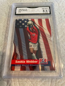 SASKIA WEBBER US SOCCER 1999 ROOX SPORTS WORLD CHAMPIONS # 18 GRADED 8.5 L@@@K