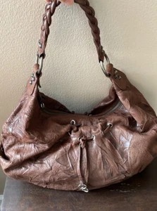 Schultertasche Handtasche Damen braun Nieten Hobo - Bild 1 von 2