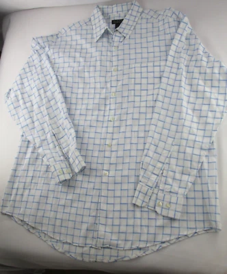 Harold Powell Long Sleeve Button Down  Shirt Men's White Checkered  Size L - Image 1 of 4