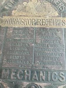 Vintage 1885 Workshop Receipts For manufacturers, Mechanics & Scientific Amateur - Picture 1 of 12