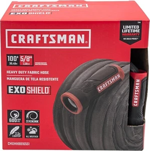 CRAFTSMAN ExoShield Heavy Duty Fabric Hose - 100 Ft Length - Zero Kink *NEW* - Picture 1 of 9