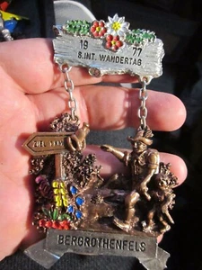 1977 WANDERTAG BERGROTHENFELS MEDAL - 4 1/2" LONG - HEAVY - LOT B - Picture 1 of 3