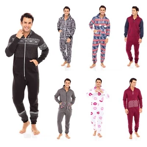 Herren Unisex Erwachsene Strampler 0 One Piece Nichtfuß Pyjama Spielanzug Overall - Bild 1 von 45
