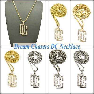 Collar de cadena diversa de 24" colgante DC con colgante de piedra de hip hop XSP544 Foto 1 de 2