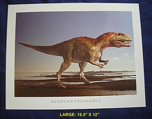 Acrocanthosaurus Dinosaur, Species A. atokensis - Color Print - Picture 1 of 2
