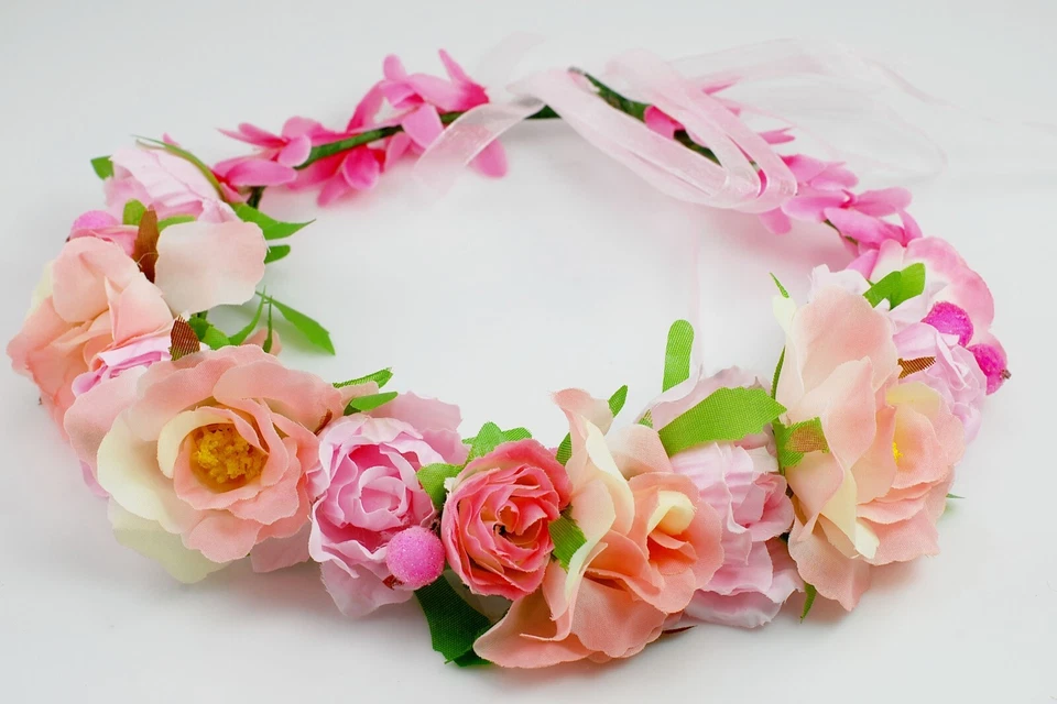 Guirnalda corona cabeza pelo flor-CR1033 Foto 1 de 1