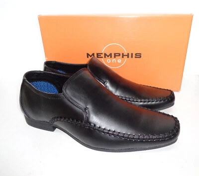 Mens New Slip On Black Casual Formal Shoes Office Smart Loafers UK Sizes 6-12 - Image 1 of 4