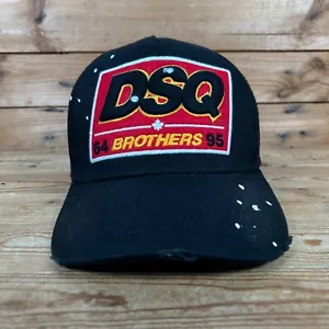 Cappello Baseball Dsquared 2 Berretti Uomo Taglia Unica Nero D2 Logo Verniciato Cotone Regolabile - Foto 1 di 6