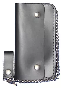 Custom Bikers Long Chain Wallet. MADE IN USA (black or brown) - Picture 1 of 58