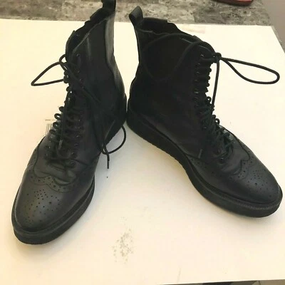 Shellys London Oxford Combat Lace Up Booties Black US Size 8.5 - Image 1 of 4