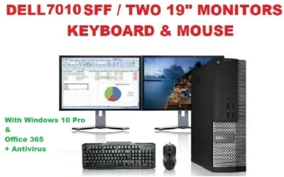 Dell OptiPlex 7010 SFF (500GB, Intel Core i5 3rd Gen. 3.3GHz, 4GB) + TWO SCREENS - Image 1 of 4