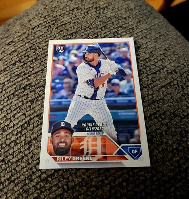 2023 Topps Update Baseball Riley Greene RC US298 Rookie Debut Detroit Tigers - Image 1 of 2