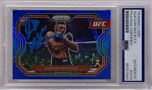 Joaquin Buckley Signed Auto 2021 Prizm Blue UFC Rookie Card PSA/DNA Slabbed #/d - Picture 1 of 2