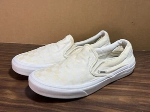 Vans shoes Size 9 men 9 7.5 Women white yellow checkered - Picture 1 of 9