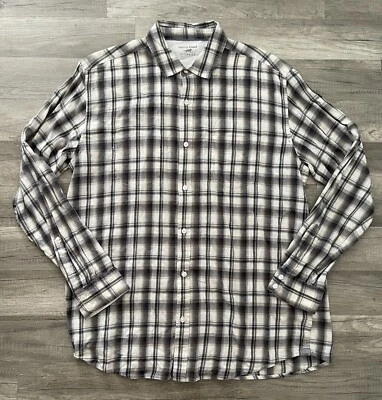 HORNY TOAD Plaid White Brown Black Button Down Men's Collared Shirt Size XL - Image 1 of 4