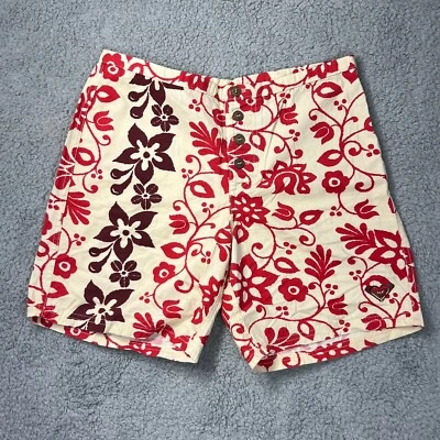 Boardshorts Roxy logotipo bordado 100 % algodón floral para mujer talla 7 de colección nuevo con etiquetas Foto 1 de 4