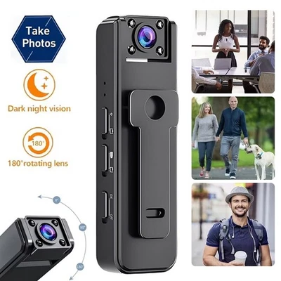 HD Mini Police Body Camera 1080P Video Audio Recorder Pocket Night Vision Cam - Image 1 of 4
