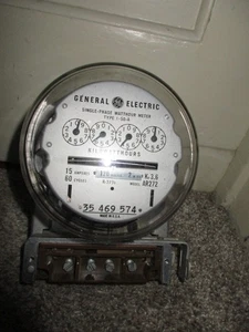 Vintage GE Single Phase Watthour Electricity Meter I-50-A Model AR272 Untested a - Picture 1 of 4