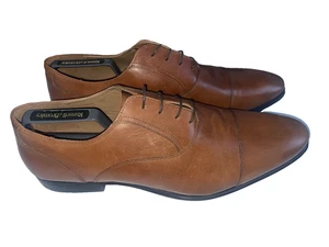 Scarpe Oxford stringate ASOS Design da uomo taglia 14/49,5/US15 in pelle marrone chiaro - Foto 1 di 13