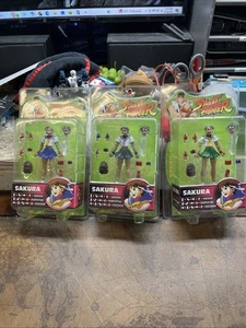 Sakura Street Fighter Round 3 SOTA Toys Base + 2 Variants 2005 Capcom Figure NIB - Picture 1 of 24
