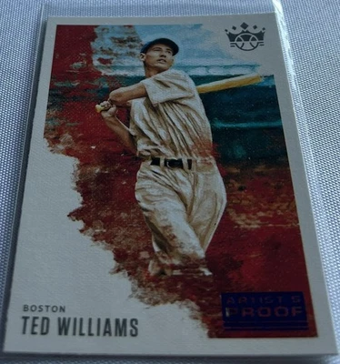 Diamond Kings 2020 béisbol Ted Williams Boston Red Sox prueba de artista azul #34 Foto 1 de 3