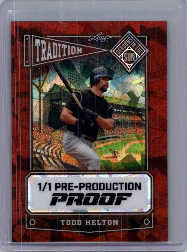 Béisbol Todd Helton 2025 hoja metálica 1/1 prueba de preproducción Foto 1 de 1