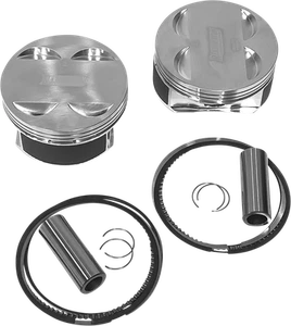 REVOLUTION PERFORMANCE, LLC Piston Kit - Flat-Top - For 124" Big Bore Cylinder - Picture 1 of 1