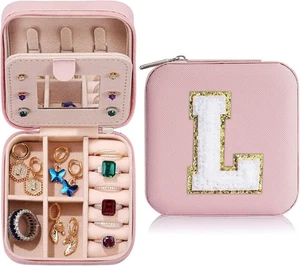 Parima Teen Room Decor for Girls - Pink Initial Jewelry Holder - Picture 1 of 7