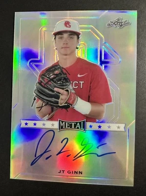 2017 Leaf Metal Nike Perfect Game JT Ginn On-Card Refractor Auto Athletics - Image 1 of 2