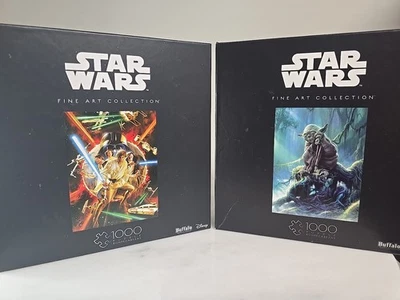 Rompecabezas de 1000 piezas Star Wars colección de bellas artes Yoda y Luke 2 juegos  Foto 1 de 4