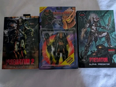 Neca Predator Clan Leader, Elder Predator, And Alpha Predator Lot - Image 1 of 4