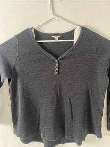 Terra & Sky Cozy Ribbed Long Sleeve Gray Top - Size 2X - Picture 1 of 14