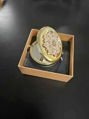 Mini bolsa espelhada Monet 1X/2X dupla face para presente feminino EUA ouro e pérola - Imagem 1 de 4