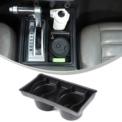 Consola central portavasos de agua caja de almacenamiento ABS negro para Hummer H2 2003-2007 Foto 1 de 4