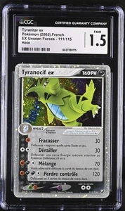 CGC 1.5 Tyranitar ex 2005 EX Unseen Forces French 111/115 Holo Pokemon Card psa - Picture 1 of 2