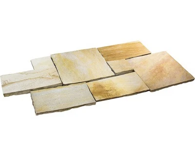 Quarzit Terrassenplatte Milano römischer Verband Set = 1,125 m² Stärke 2 cm - 4  - Bild 1 von 4