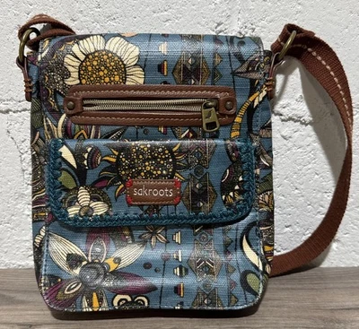 Bolso Mensajero Sakroots Pequeño con Solapa Correa Bandolera Ajustable Teal Spirit Desert Foto 1 de 4