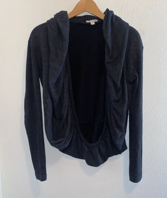 Cárdigan Suéter Estándar James Perse Gris Carbón Cocoon Minimalista Talla 1 Foto 1 de 3